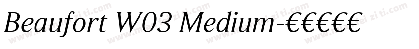 Beaufort W03 Medium字体转换